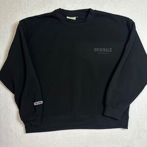 Brooklyn Cloth Originals Black Crewneck Sweatshirt Men's XL Fleece Pullover